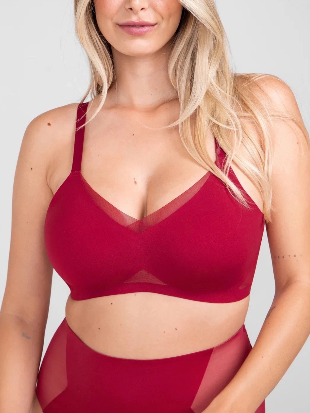 Honeylove Crossover Bra Ruby Red 38DDD(F)/G